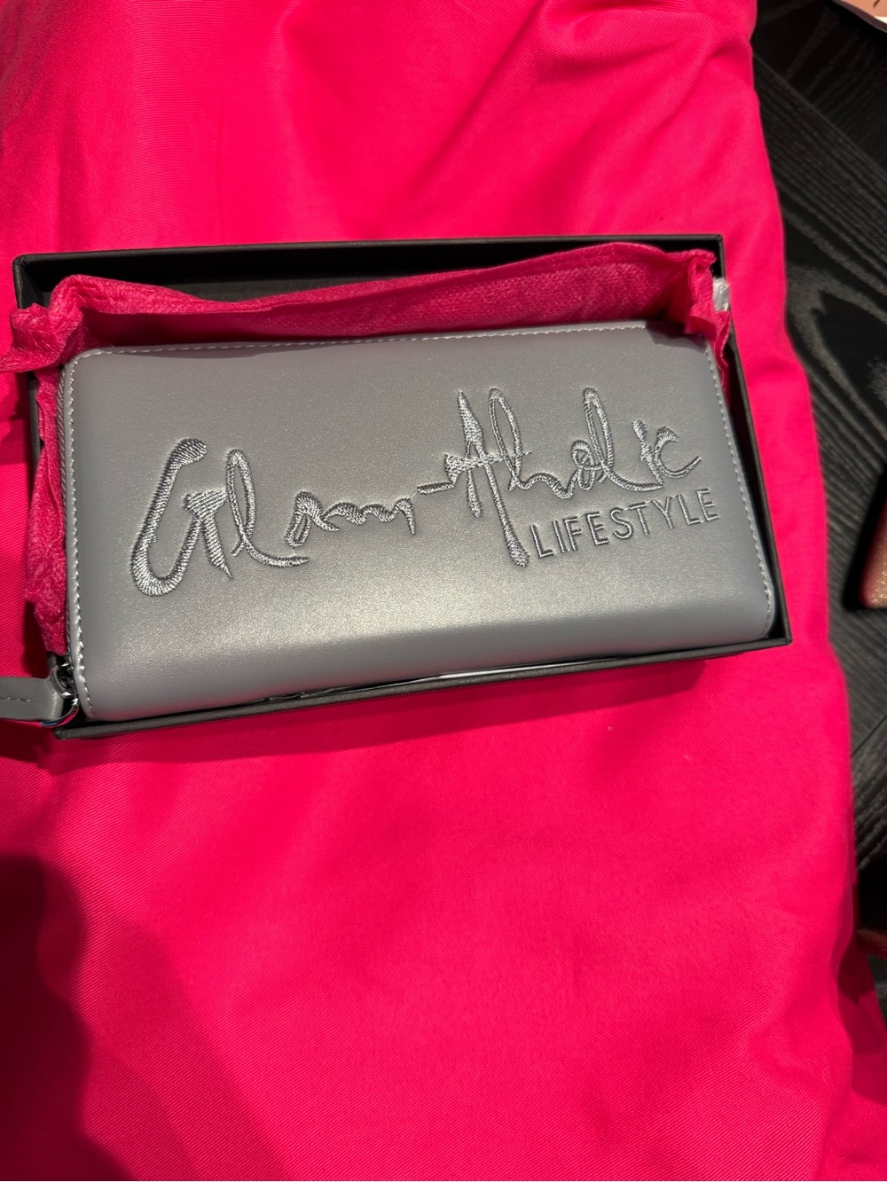 Grey Glamholic Lifestyle Signature Zip Wallet